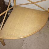 Bamboo rattan corner shelf