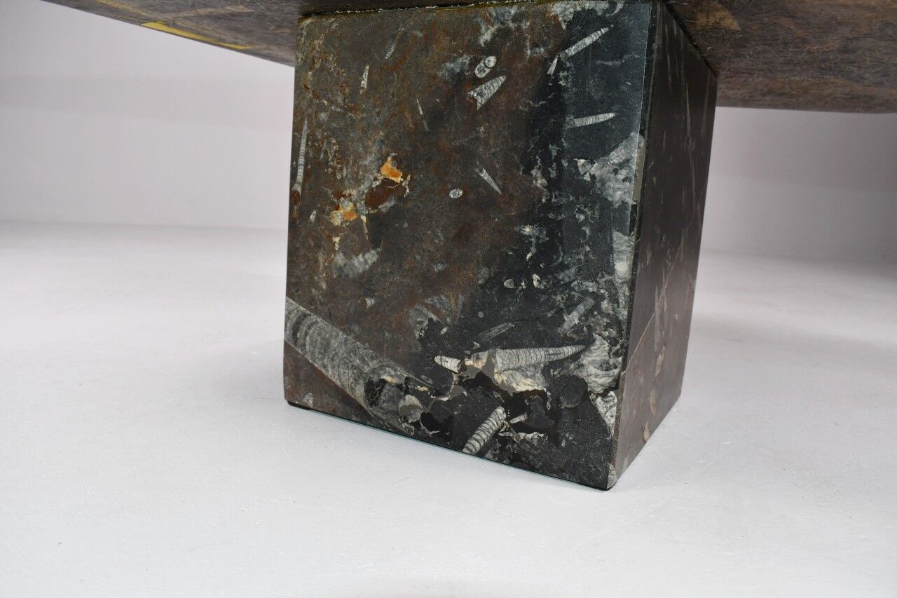 Small vintage fossilised coffee table, 1970s.
