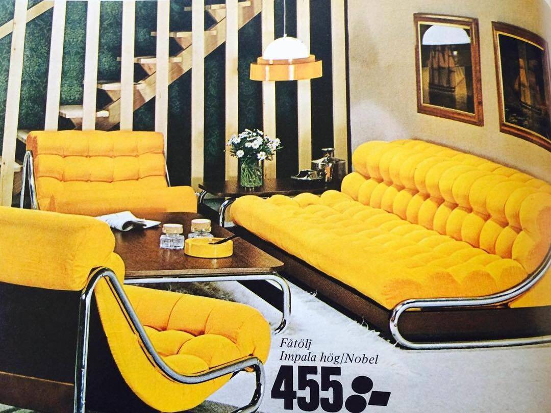 Fauteuil lounge vintage rouge Impala par Gillis Lundgren pour IKEA, Suède, 1970