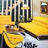Fauteuil lounge vintage rouge Impala par Gillis Lundgren pour IKEA, Suède, 1970