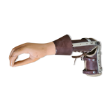 Old articulated wooden prosthesis