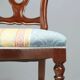 Antique walnut chairs with curved legs, Italy, mid-19th century.