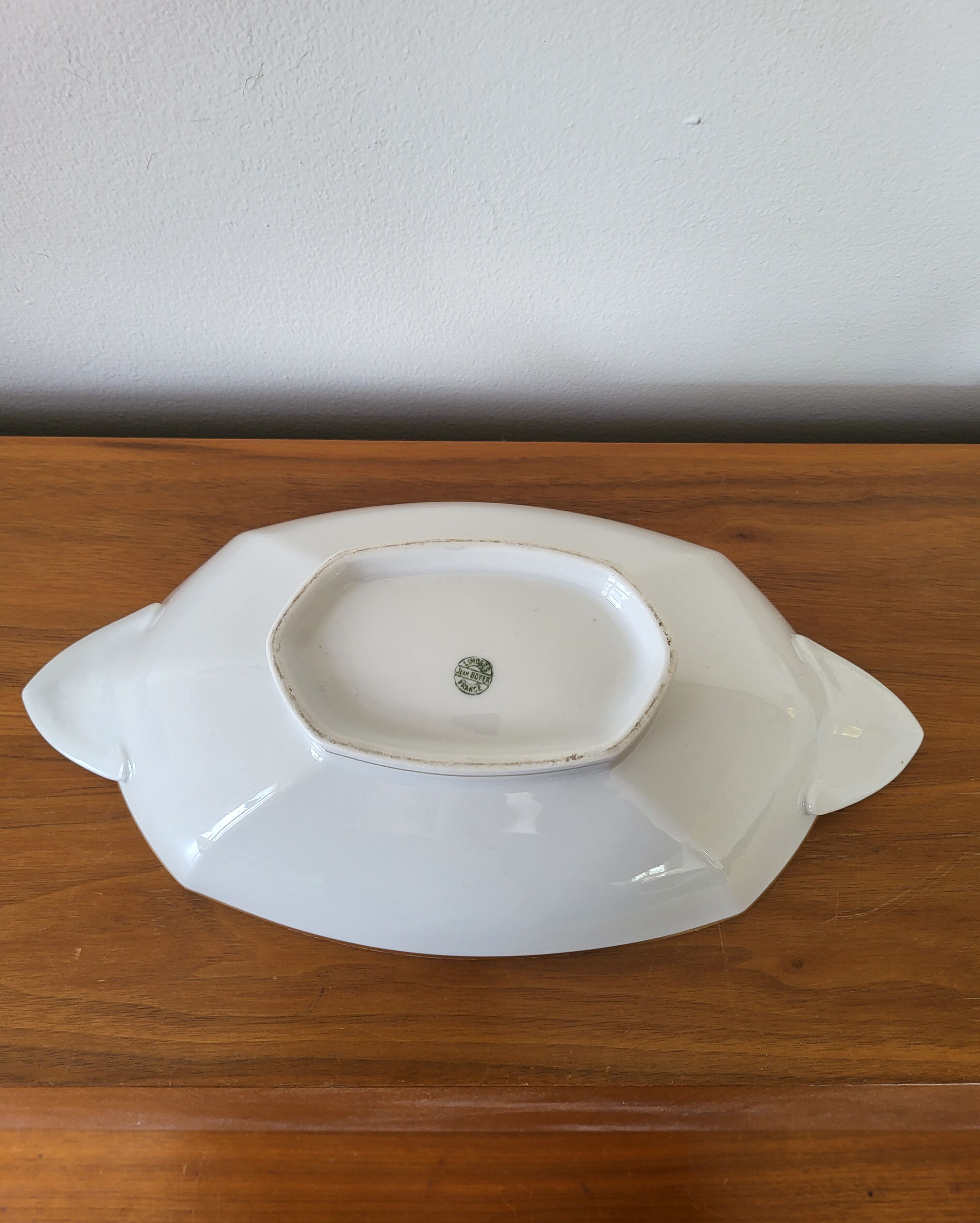 Vegetable dish in Limoges porcelain by Jean Boyer