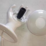 Ceramic and opaline wall lamp - 70's