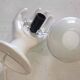 Ceramic and opaline wall lamp - 70's