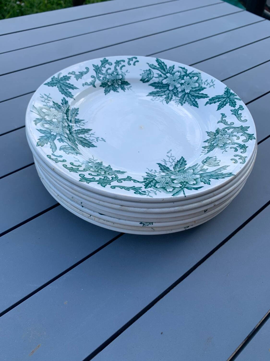 8 St Amand Nord Anémone dinner plates