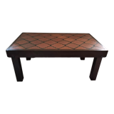 Solid wood coffee table and tiles