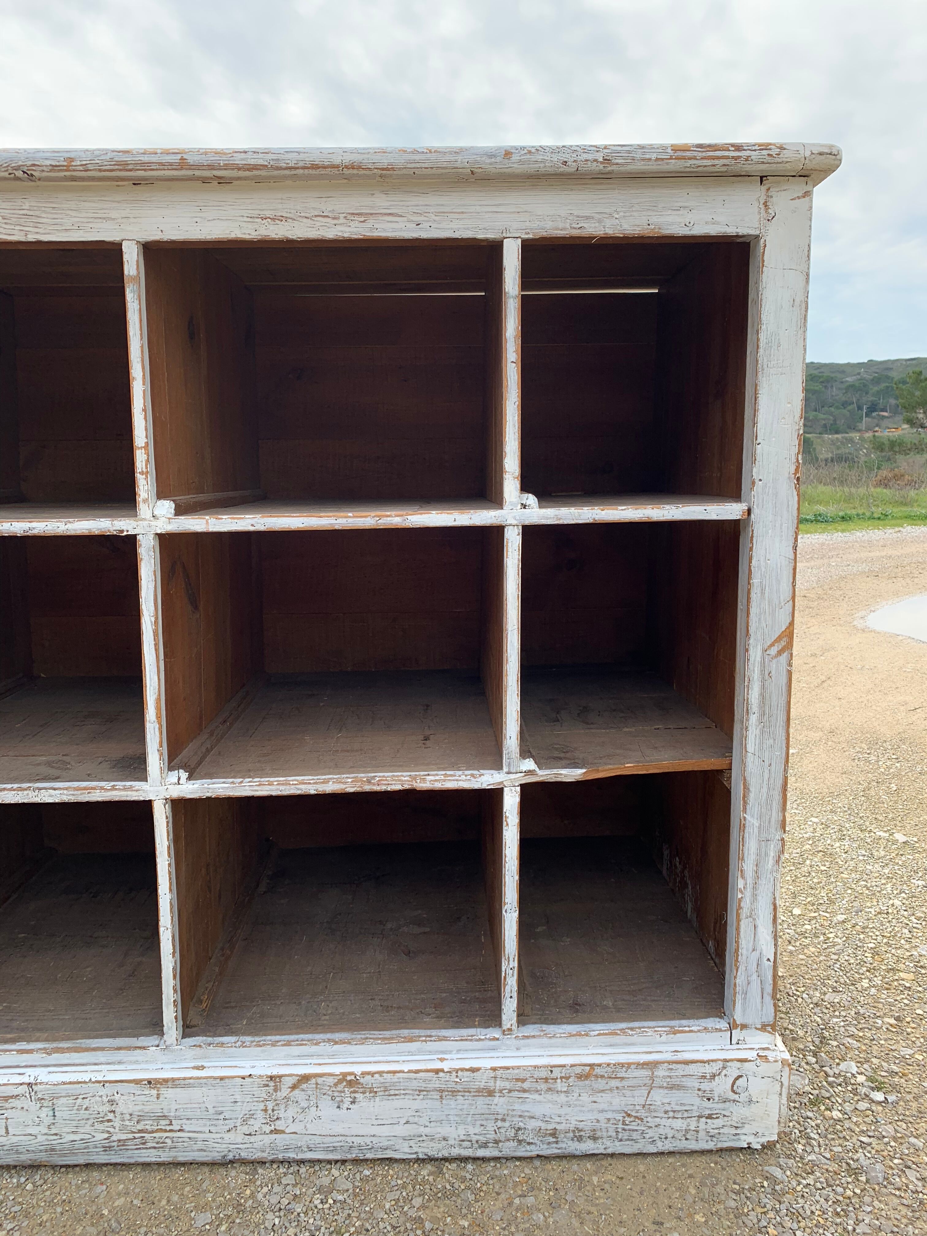 White patinated wooden craft