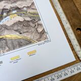 The Saint-Gothard, Switzerland, original map printed in 1878