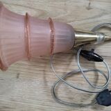 Walkaround lampshade glass paste pink old vintage flea