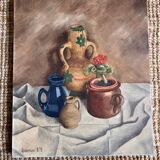 Nature morte pots de fleurs