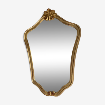 Golden wooden mirror 51x34cm