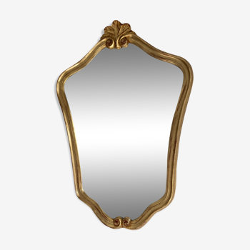 Miroir dorée en bois 51x34cm