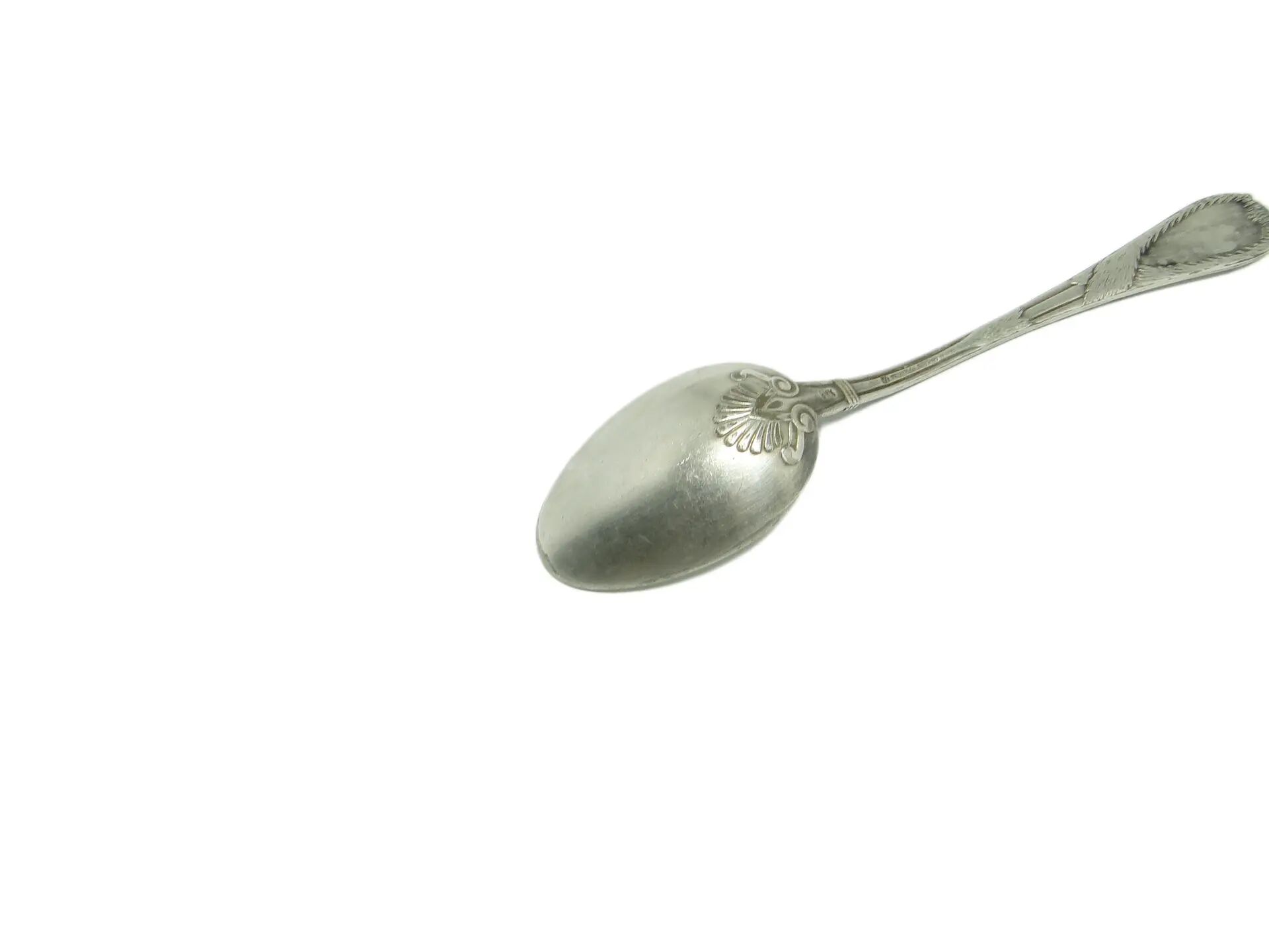 Cuillère à soupe égyptienne, Art Déco, en laiton argenté, Fraget, Pologne, années 1920.