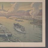 Lithograph by Henri Rivière Parisian Landscapes - The Trocadéro