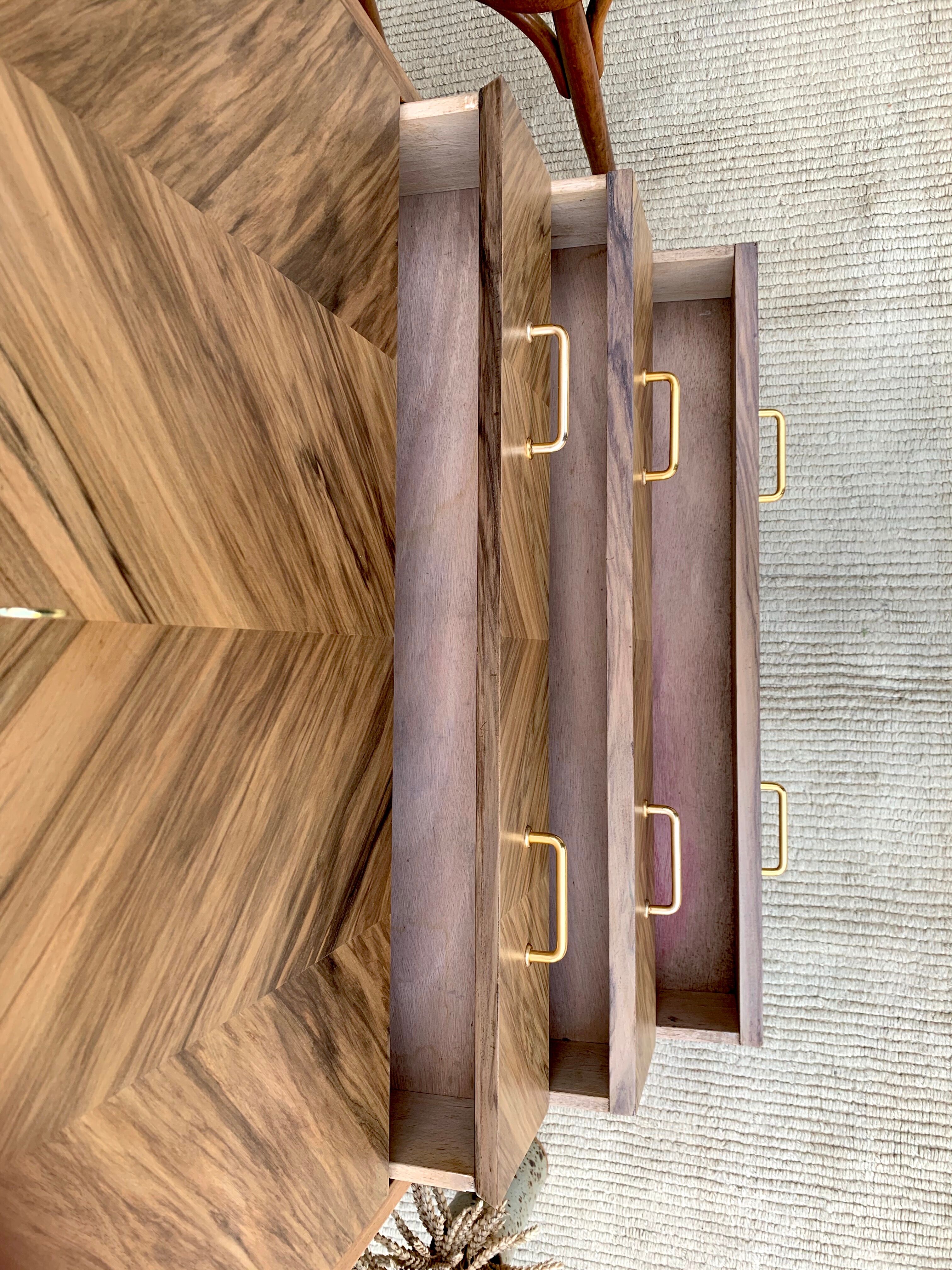 Vintage writing desk in rosewood