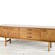 Buffet/table basse en teck « Avalon » du milieu du siècle. Style vintage élégant.