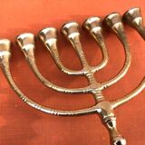 Menorah Chandelier 7 branches Polished Brass