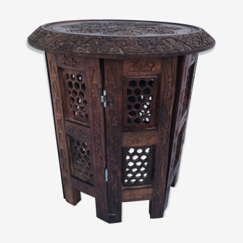 Octagonal wooden side table
