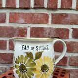 Vintage ceramic flower pitcher - Spring Water -