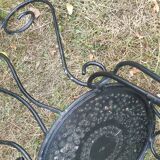 1 ornate wrought iron garden chair
