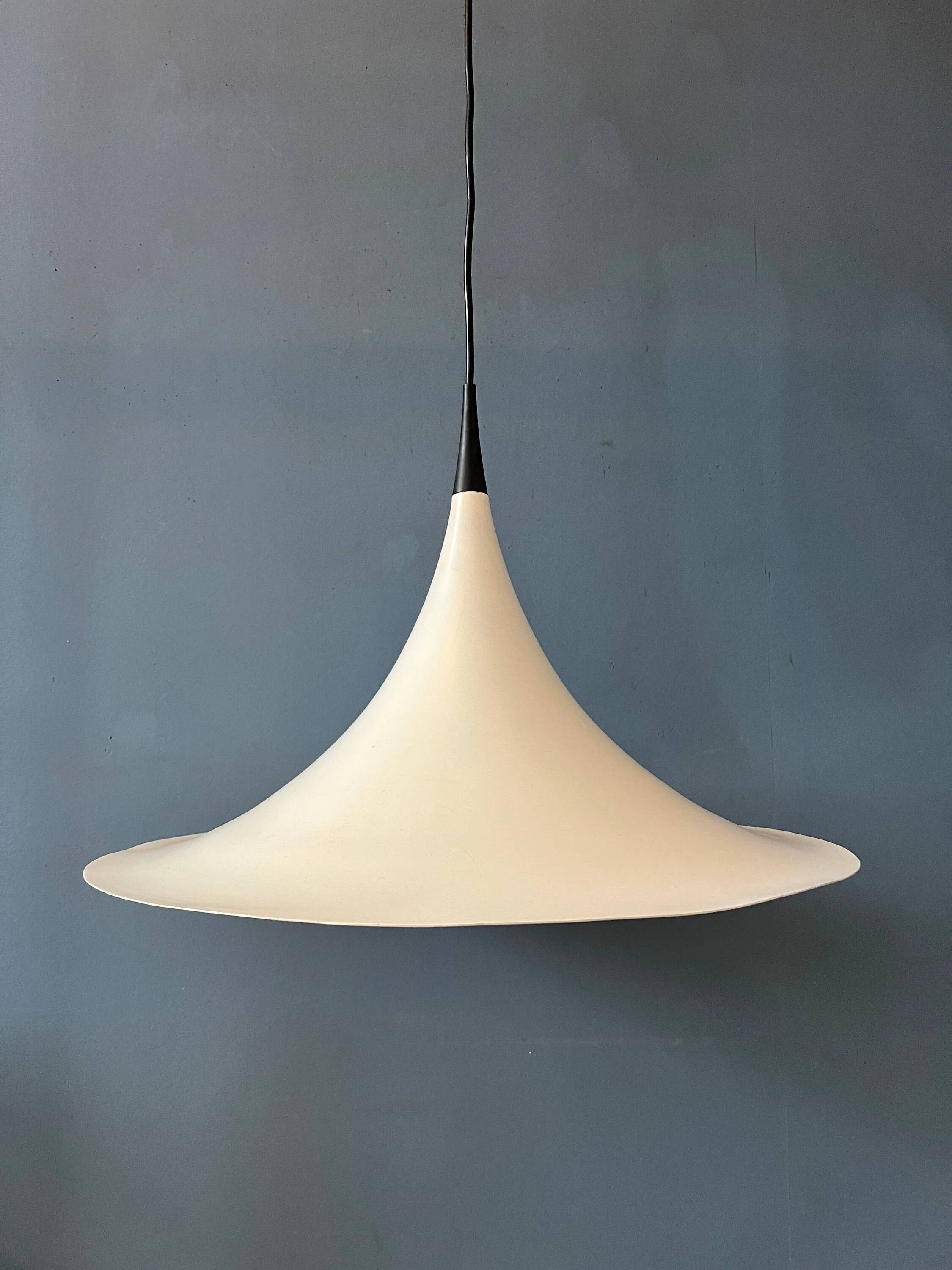 Suspension "witch's hat" white Danish Space Age Mid-Century