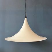 Suspension "witch's hat" white Danish Space Age Mid-Century