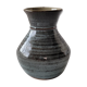 Small blue enamelled vase
