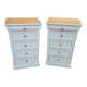 Two solid wood chests of drawers