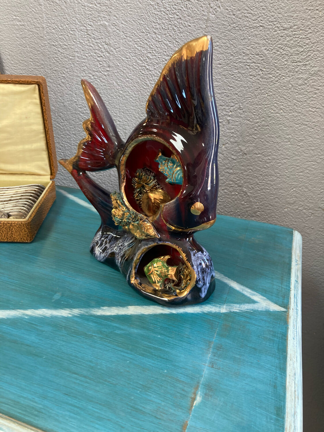 Night light lamp Ceramic fish Monaco