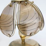 Pair of mushroom lamps smoked glass Years 40