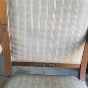 Pair of walnut armchairs in Empire style, Egyptian revival.