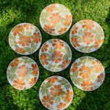 Suite of 7 dessert plates Digoin