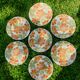 Suite of 7 dessert plates Digoin