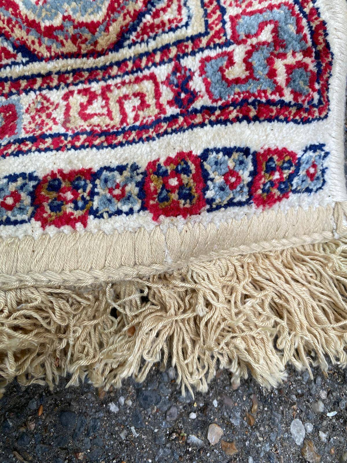 Persian braided rug Istanbul collection 120x170 burgundy ivory