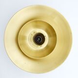 Danish pendant lamp in fully golden brass 60's