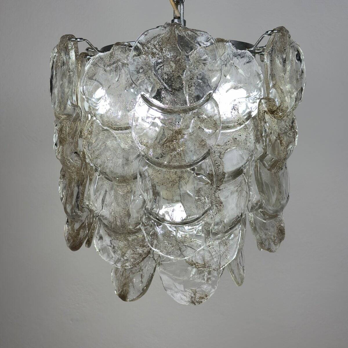 Vintage Murano glass chandelier by Mazzega, Italy 1970s