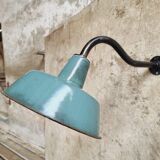 Old garden lamp vintage green wall lamp enamel