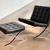 "Barcelona" chair and ottoman by Mies van der Rohe