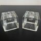 Pair of Ice Cube Dansk tapered candle holders