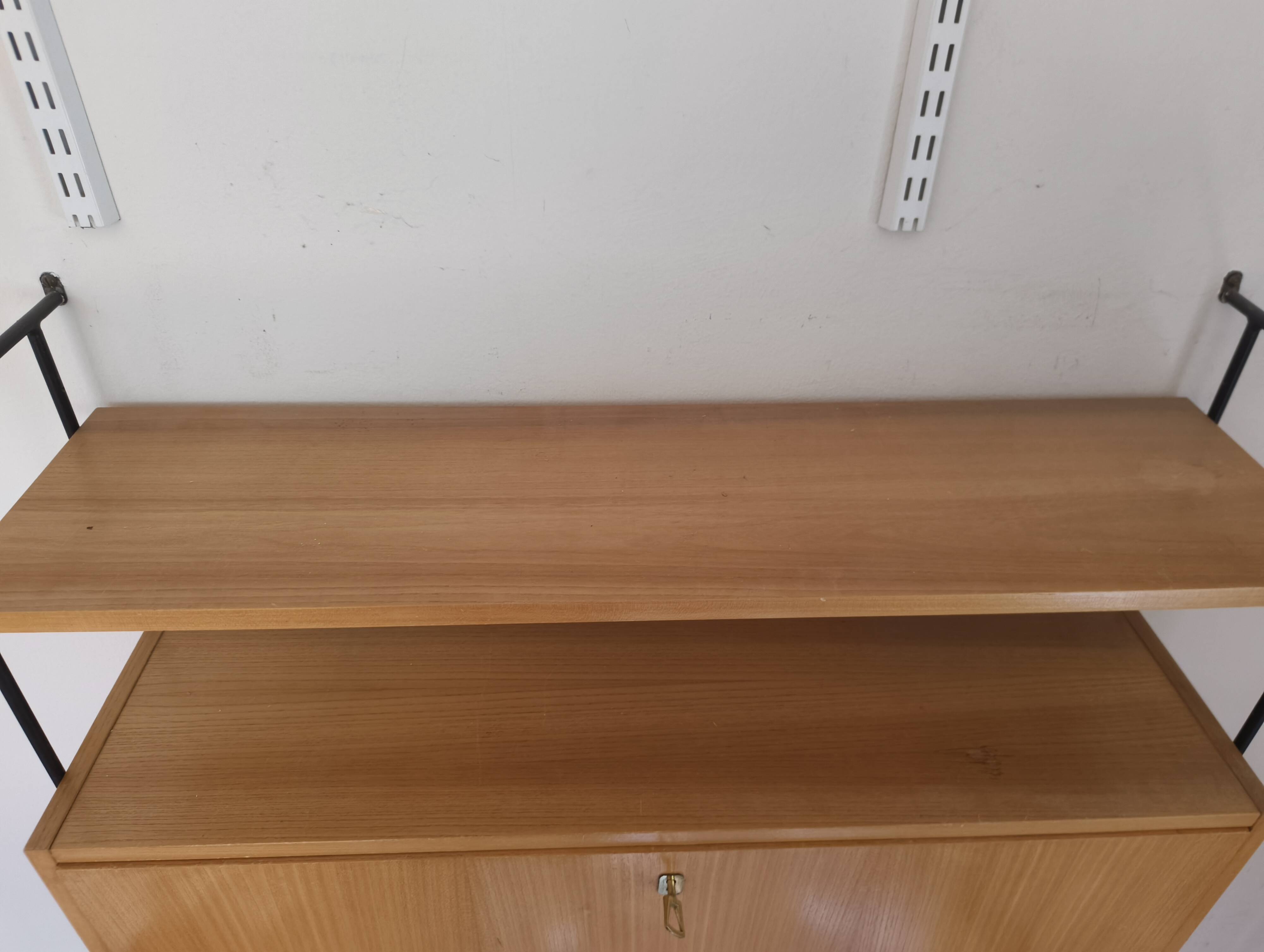 wall shelf unit secretary desk by Ernst Dieter Hilker for Omnia, 60s