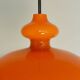 Orange glass pendant lamps by Hans Agne Jakobsson