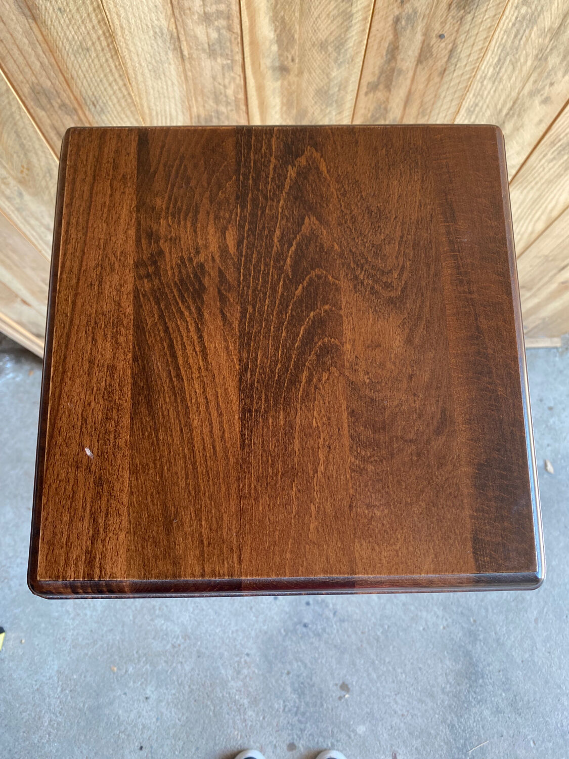 Wooden pedestal table