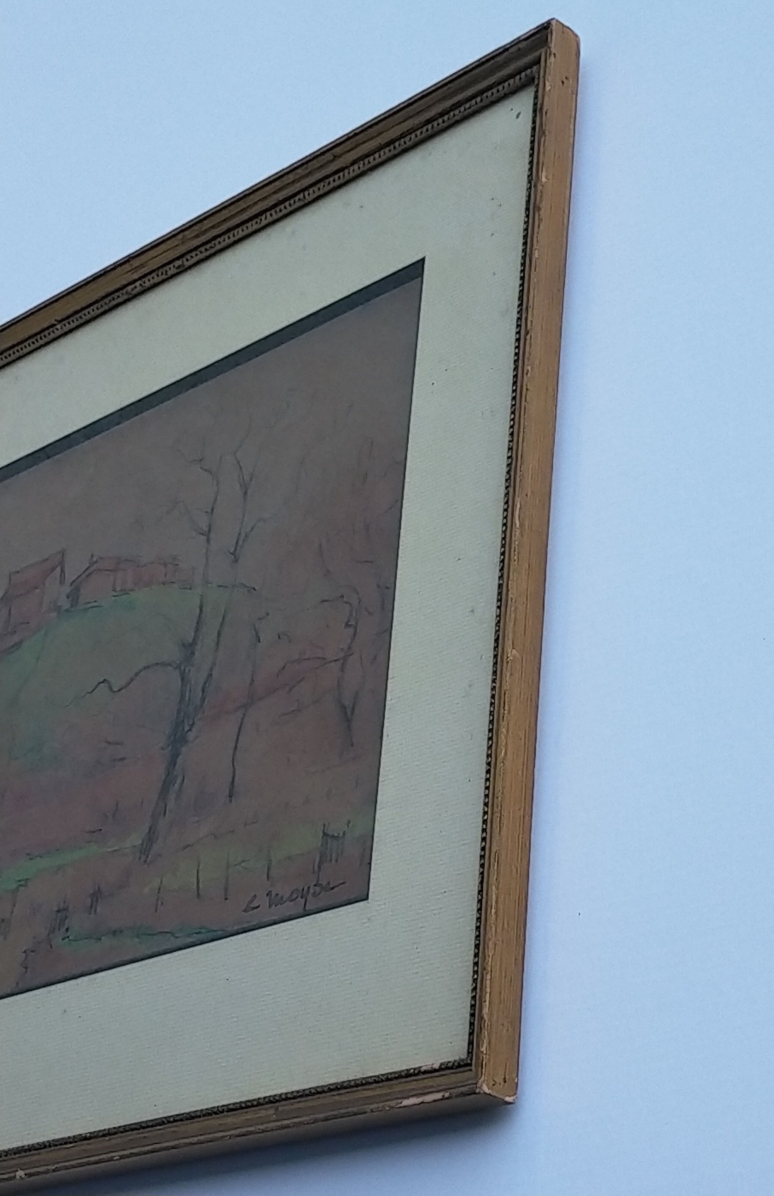 Watercolor painting by Léon Moyse