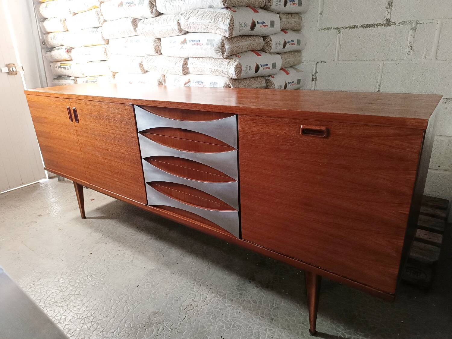 Vintage Scandinavian teak sideboard