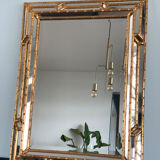 LaBarge Italian faux bamboo Hollywood Regency mirror 1980s