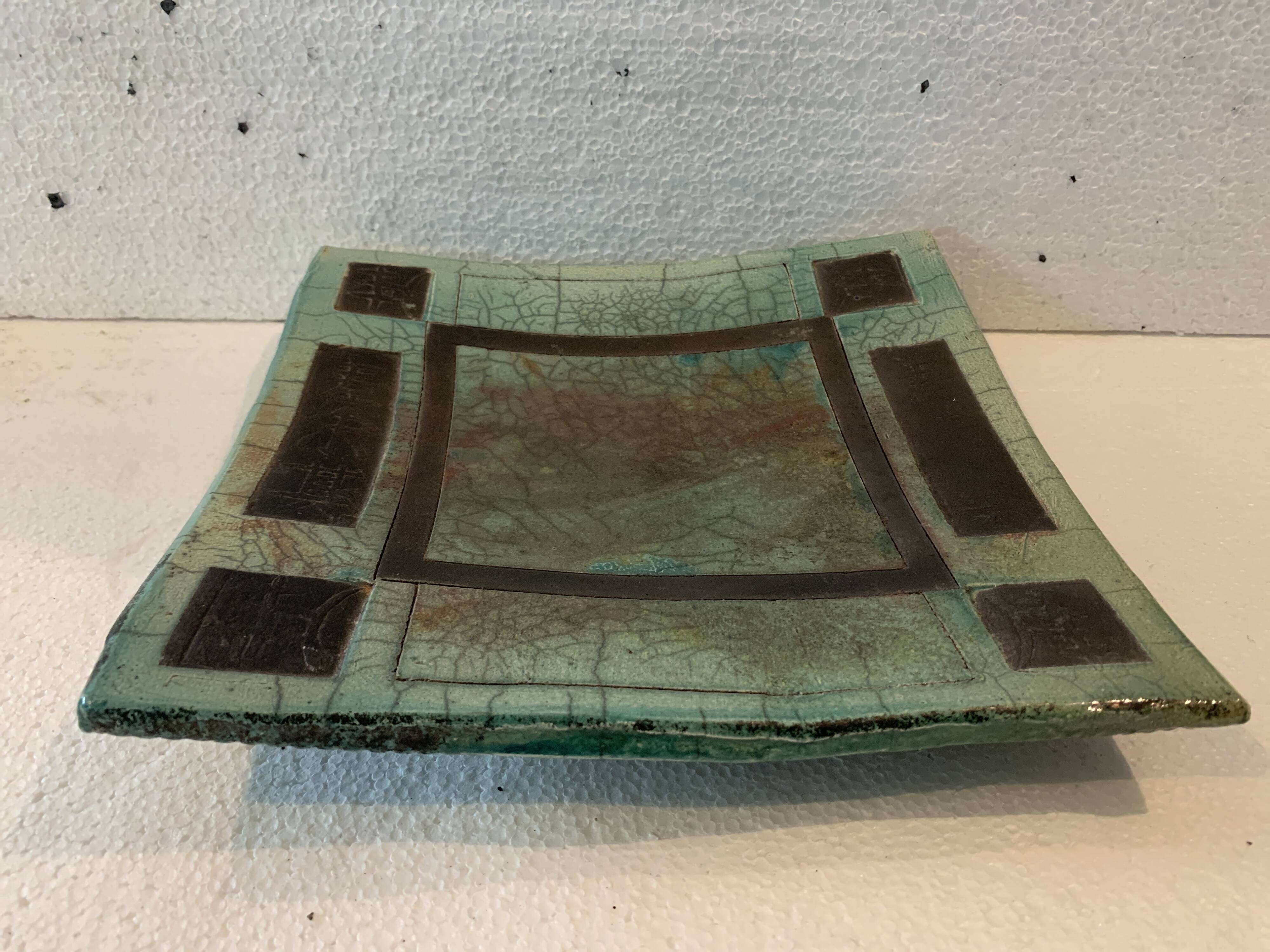 20th century enamelled ceramic footed cup