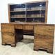 Ensemble de bureau exécutif monumental / Art Déco / Noyer / Années 1940.
