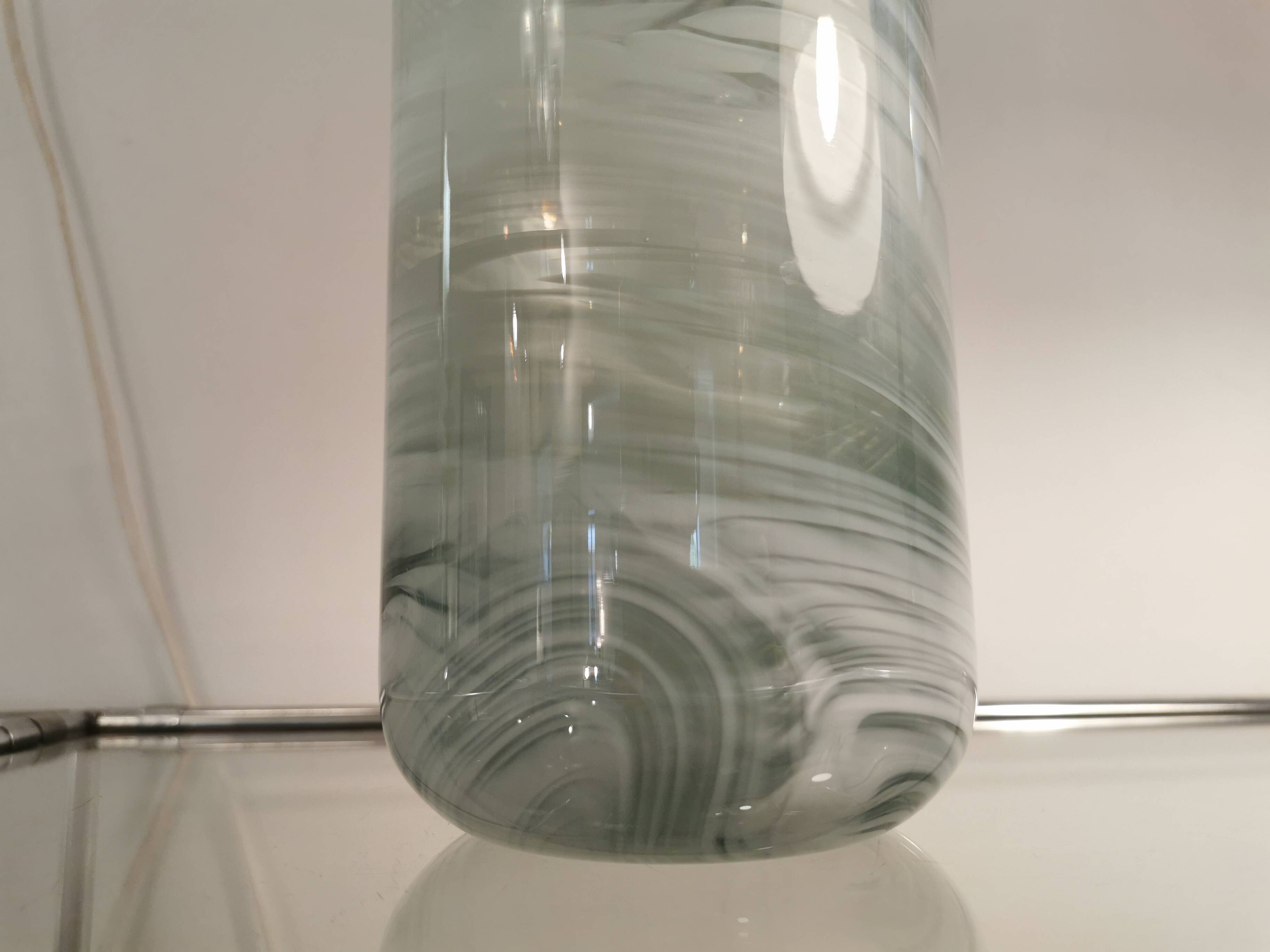 Vintage blown glass bottle vase