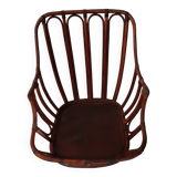 Rattan armchair from the 60s by Maugrion, Basset model